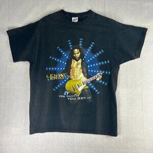 Vintage 90s Lenny Kravitz Single Stitch Tee Front & Back Graphics Unisex Size XL